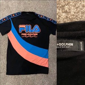 Men’s Pink Dolphin + Fila T Shirt